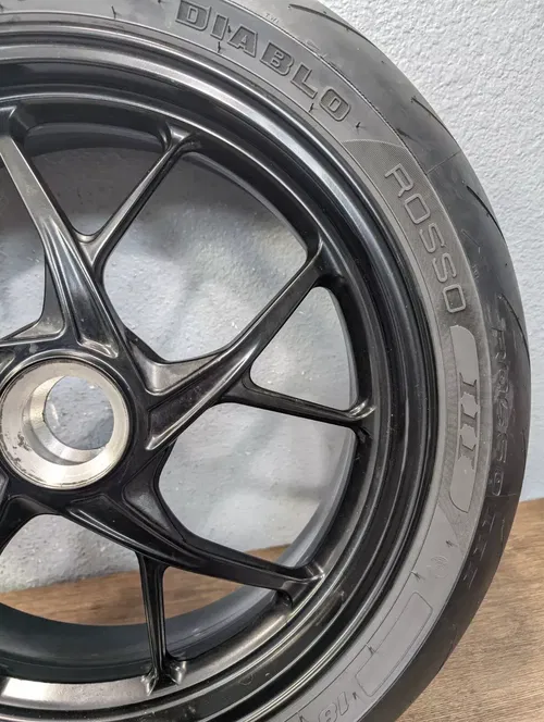 2021 DUCATI PANIGALE V2 955 OEM REAR WHEEL RIM BLACK TIRE - 50212181AA