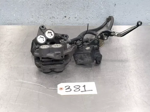 2004-2009 YAMAHA FZ6R OEM FRONT BRAKE SYSTEM MASTER CYLINDER SET PAIR CALIPERS