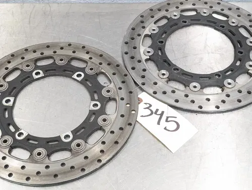 2001-2002 YAMAHA YZF R6 OEM STRAIGHT FRONT LEFT RIGHT BRAKE ROTORS DISCS