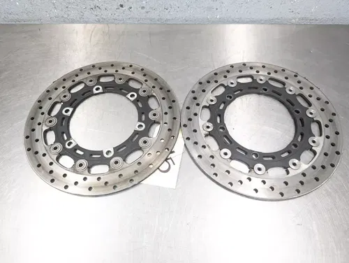 2001-2002 YAMAHA YZF R6 OEM STRAIGHT FRONT LEFT RIGHT BRAKE ROTORS DISCS
