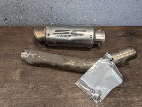 2001-2002 Yamaha YZF R6 SC Project CR-T Exhaust Muffler w/ Midpipe Mid Pipe