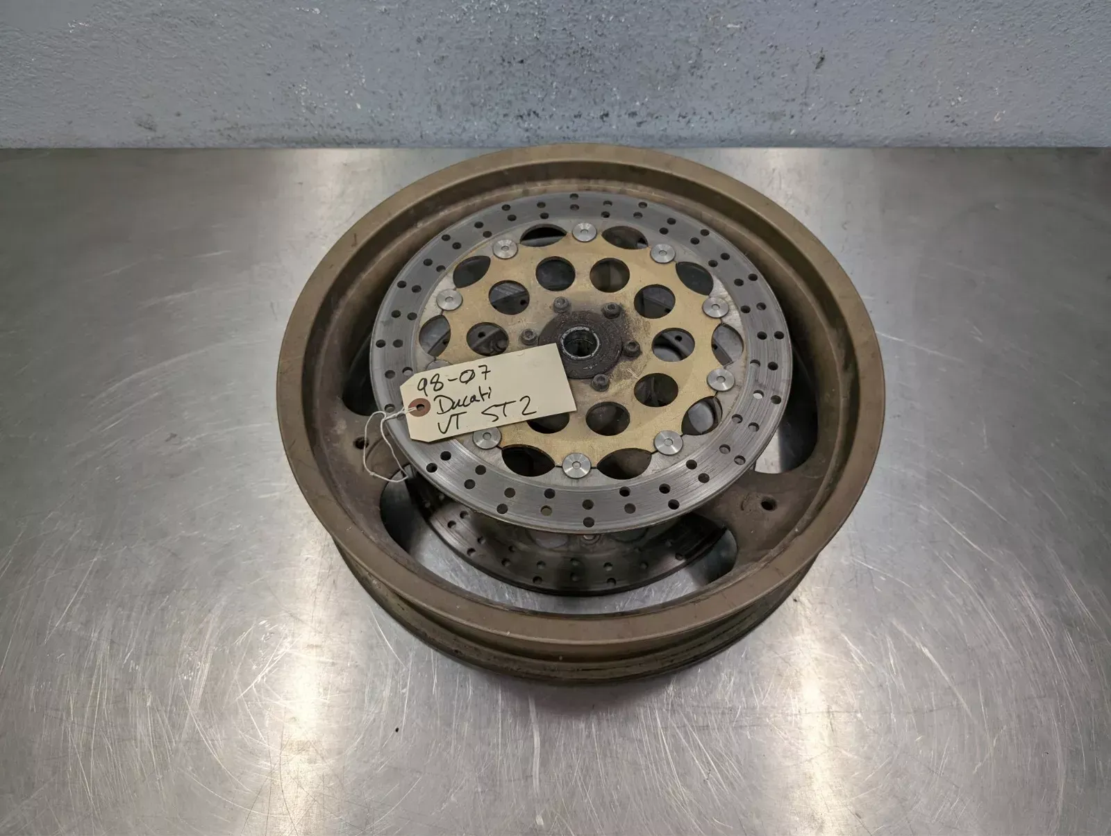 1998-2007 Ducati ST2 Sport Touring OEM Front Wheel Rotors Straight - 50120191AF