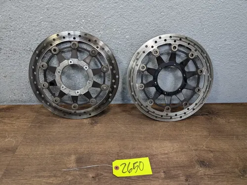2006-2007 HONDA CBR1000RR OEM STRAIGHT FRONT LEFT RIGHT BRAKE ROTORS DISCS PAIR