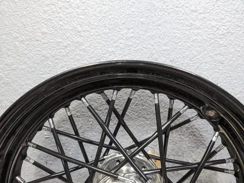 07-24 Harley Davidson Softail FXBB 1YJJ Street Bob Rear Wheel Black Spoke 16x3