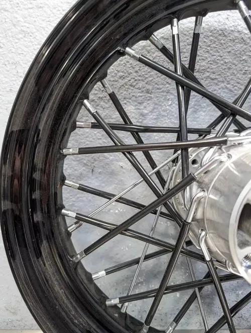 07-24 Harley Davidson Softail FXBB 1YJJ Street Bob Rear Wheel Black Spoke 16x3