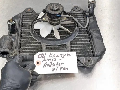 1988-2007 Kawasaki Ninja EX 250R OEM Radiator with Cooling Fan - 39060-1087
