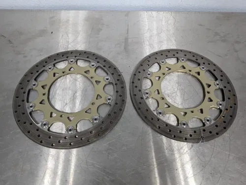 2005 Yamaha YZF R6 OEM Left Right Front Brake Disc Rotors Set - 5SL-2581T-10-00