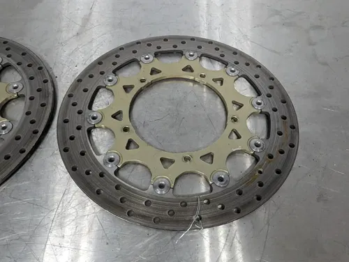 2005 Yamaha YZF R6 OEM Left Right Front Brake Disc Rotors Set - 5SL-2581T-10-00