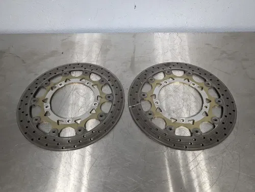 2005 Yamaha YZF R6 OEM Left Right Front Brake Disc Rotors Set - 5SL-2581T-10-00