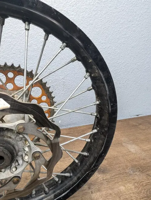 2009 KTM 450 XC-W OEM Rear Wheel w/ Sprocket and Rotor 18x2.15 - 7801000104430