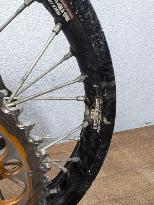 2009 KTM 450 XC-W OEM Rear Wheel w/ Sprocket and Rotor 18x2.15 - 7801000104430