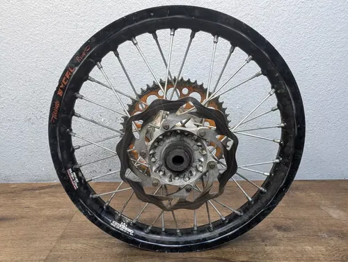 2009 KTM 450 XC-W OEM Rear Wheel w/ Sprocket and Rotor 18x2.15 - 7801000104430
