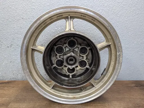 1995 YAMAHA VIRAGO 750 XV750 OEM LIGHT GOLD REAR WHEEL RIM - 42H-25338-01-P1
