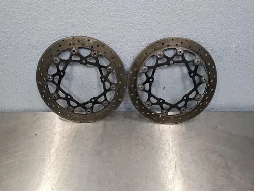 06-16 YAMAHA FZ1 FRONT LEFT/RIGHT BRAKE ROTORS DISCS 5D0-2581T-10-00