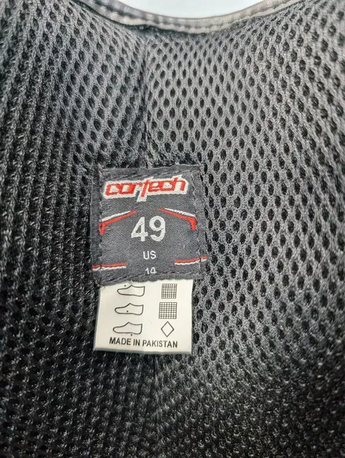 CORTECH MOTORCYCLE BOOT SIZE 49/US 15 PAIR BLACK WHITE