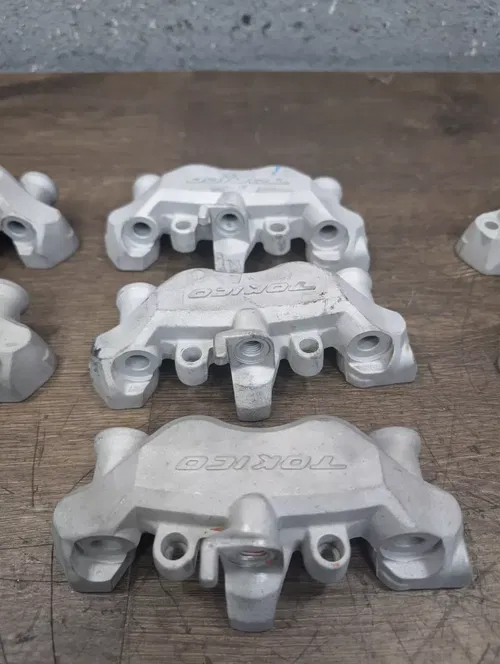 2005-2006 Kawasaki Ninja ZX6R ZX636 OEM Front Brake Caliper Lot - Unpainted