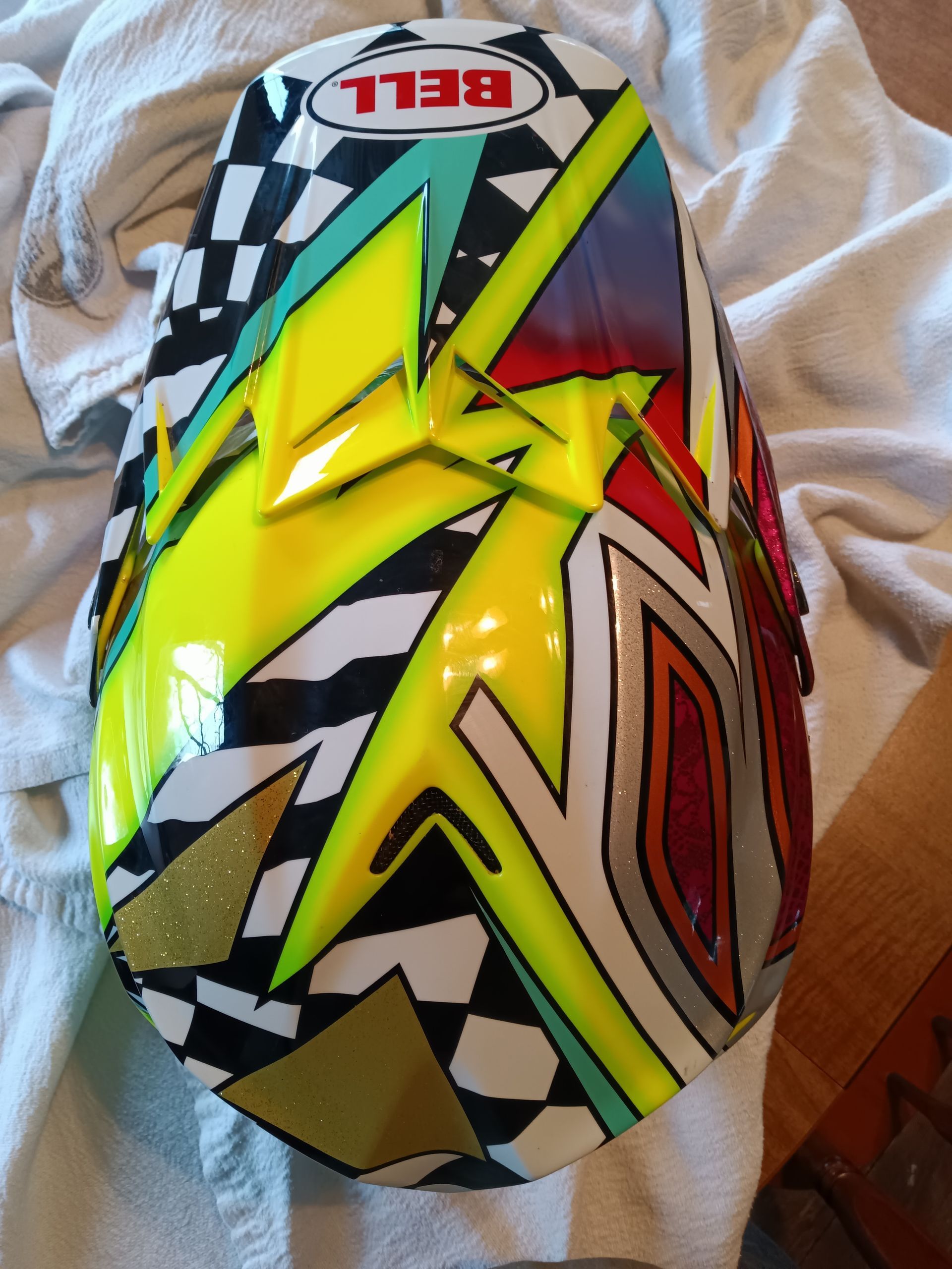 【Bellᵕ̈*】 Bell Moto 9 Carbon Flex Helmet Tagger Mayhem Green/Black