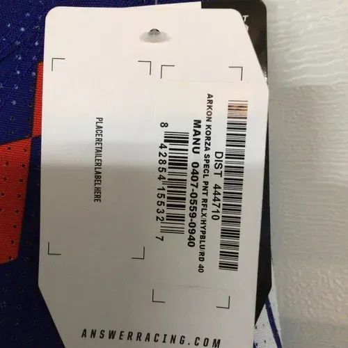 ANSWER DIRT BIKE PANTS SIZE 40