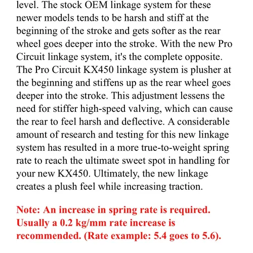 Pro Circuit Linkage. Kawasaki Kxf 250/450