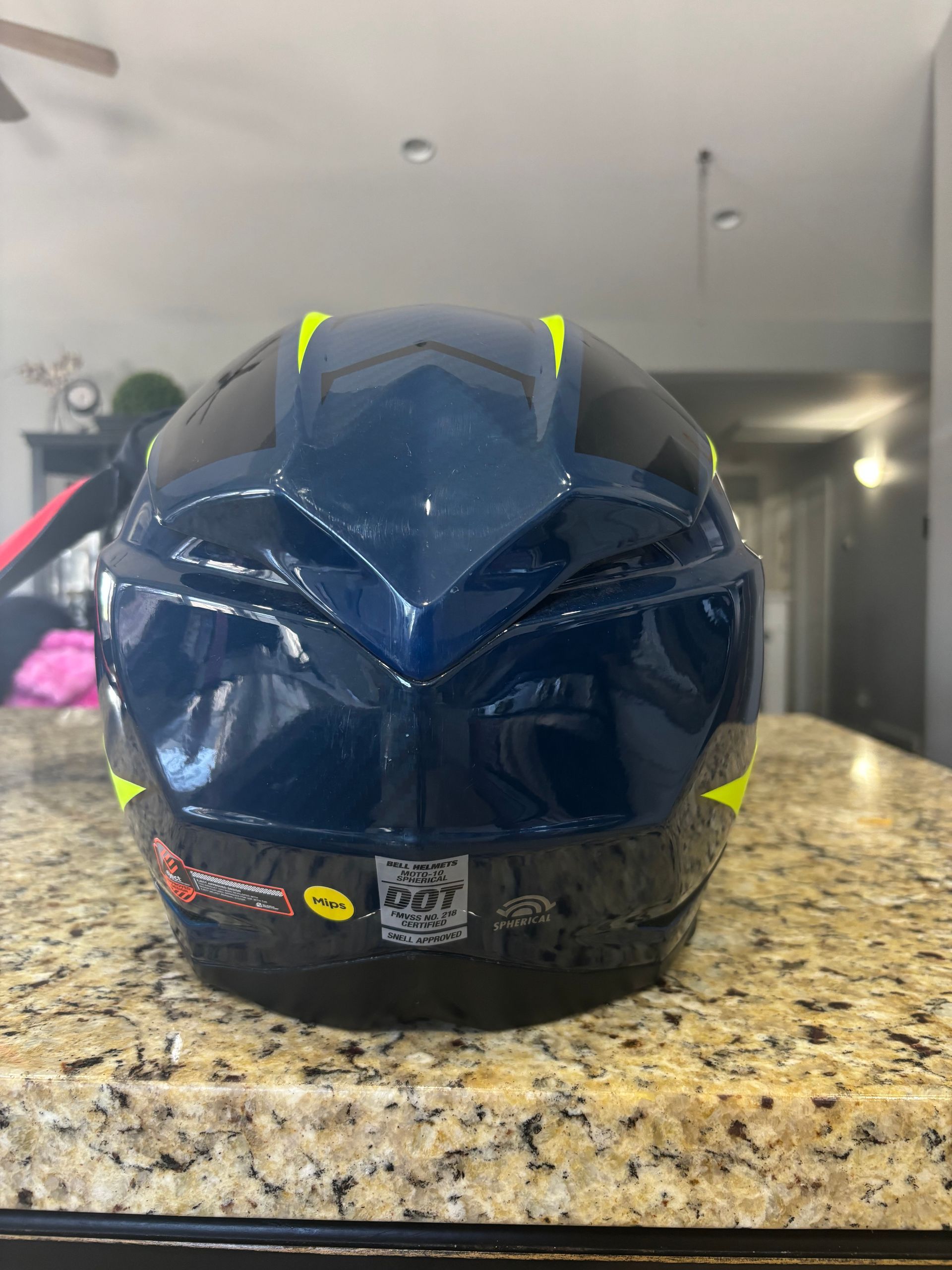 Bell Moto 10 Spherical Sliced Retina Blue, Size Large