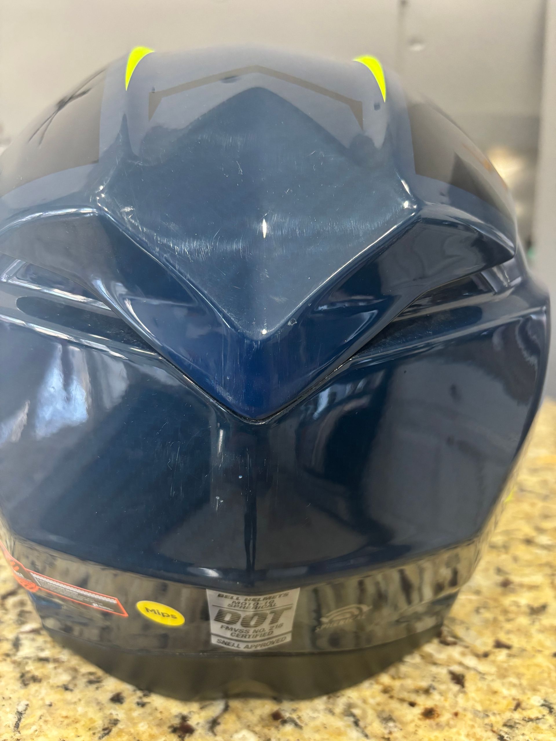 Bell Moto 10 Spherical Sliced Retina Blue, Size Large