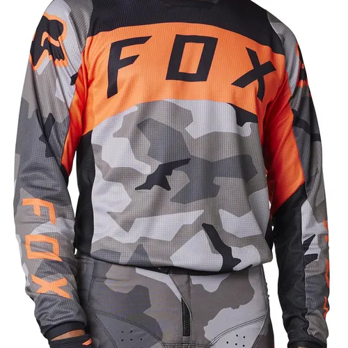 Fox Racing 180 BNKR Jerseys Grey Camo Size L #28827-033-L