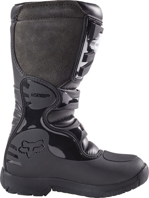 Fox Racing Comp 3 Youth Boots Size Y8 Black # 18238-001-8