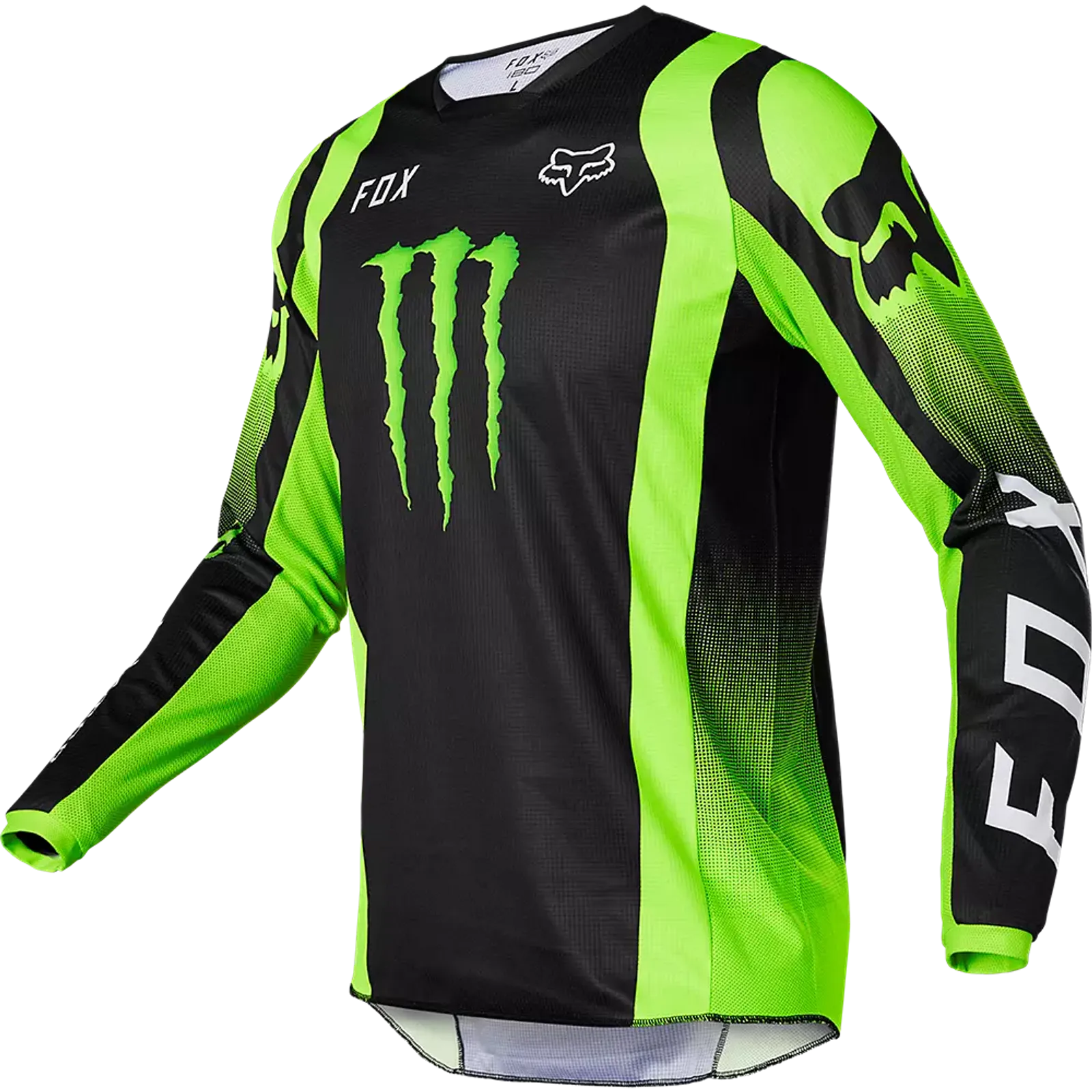 史上一番安い Jerseys Monster 180 Racing Fox Black 28142-001-L # L Size 版画