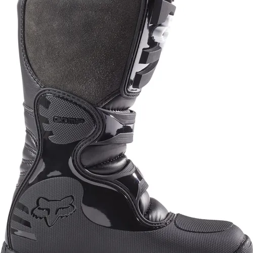 Fox Racing Comp 3 Youth Boots Size Y4 Black # 18238-001-4