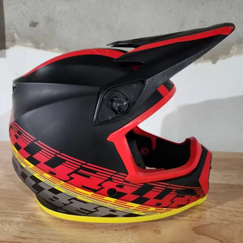 Size S Bell MX-9 Helmet With MIPS - Offset, Black/Red/Yellow 