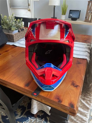 2024 Alpinestar Carbon Helmet Red/Blue Glossy