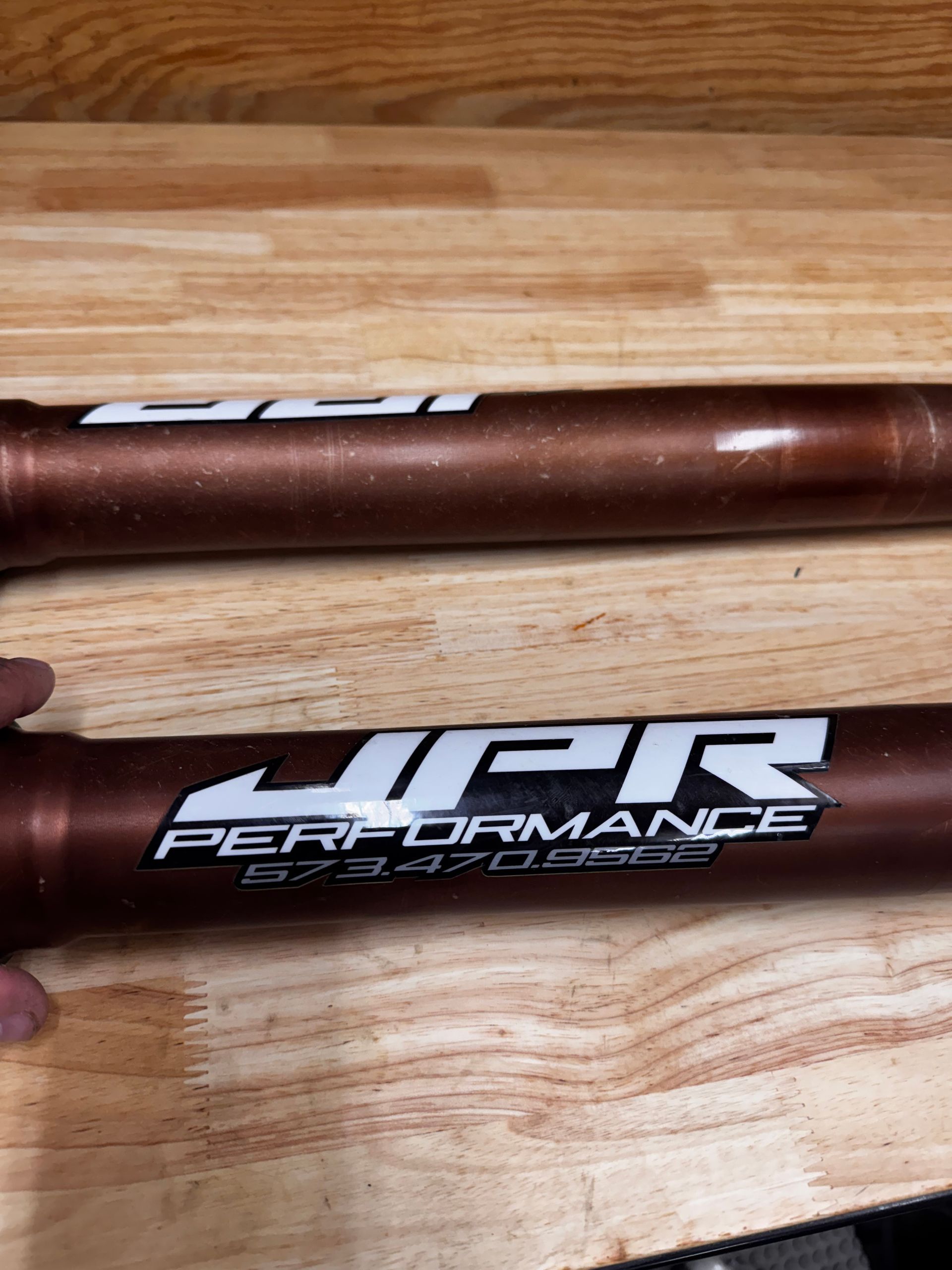 KTM forks and shock off a pro riders bike