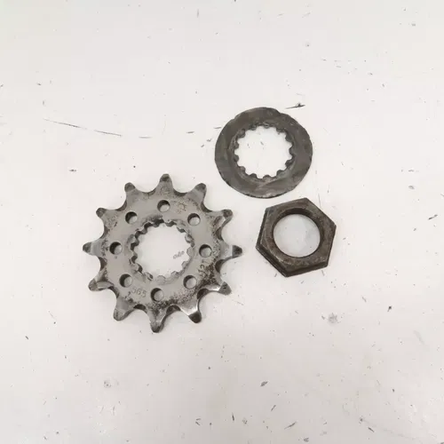 Yamaha YZ450F - Stock 12T Front Sprocket w/ Washer Nut - 2010 YZ 450F OEM