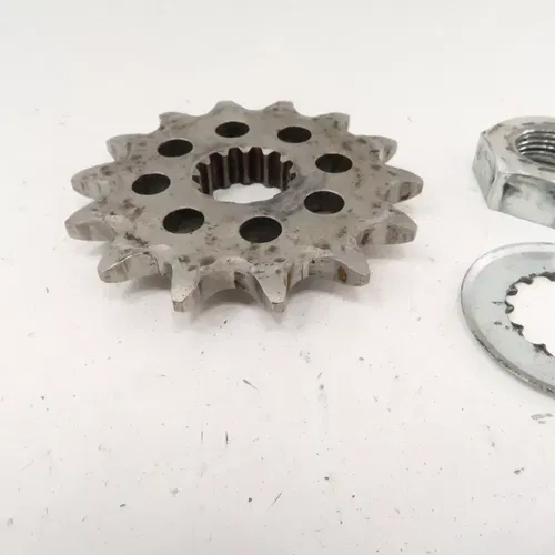 Suzuki DRZ400S - 14 Tooth Front Sprocket w/ Washer and Nut - 2006 DRZ 400 OEM
