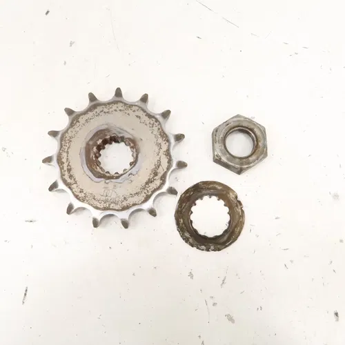 Suzuki DRZ 400 - 15 Tooth Front Sprocket w/ Nut - 2005 DR-Z 400S OEM