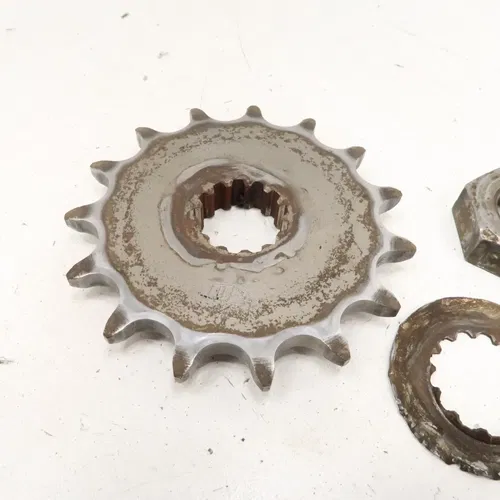 Suzuki DRZ 400 - 15 Tooth Front Sprocket w/ Nut - 2005 DR-Z 400S OEM