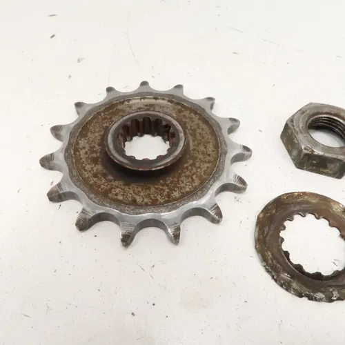 Suzuki DRZ 400 - 15 Tooth Front Sprocket w/ Nut - 2005 DR-Z 400S OEM