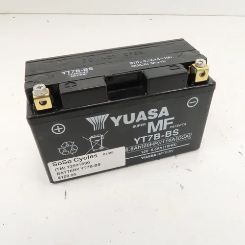 Suzuki DRZ 400 - YUASA YT7B-BS 6.8Ah BATTERY 12V - 2005 DR-Z 400S