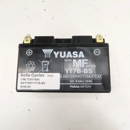 Suzuki DRZ 400 - YUASA YT7B-BS 6.8Ah BATTERY 12V - 2005 DR-Z 400S