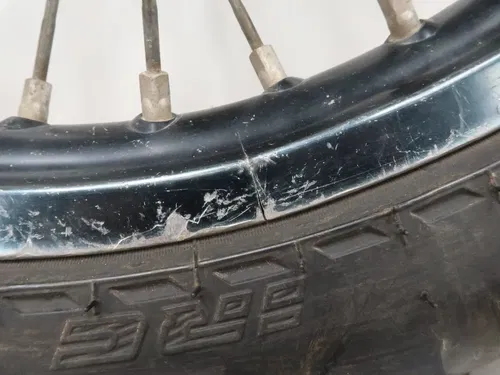 Kawasaki KX450F - Stock Rear Wheel w/ Cracked Rim - 2014 KX 450 OEM