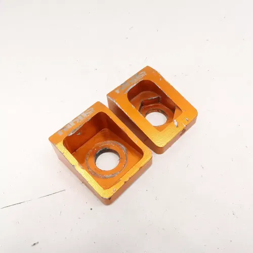 KTM 65SX - NIHILO Billet Orange Rear Axle Chain Blocks Set - 2010 65 SX