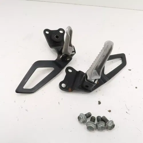 Suzuki DRZ400S - Stock Passenger Foot Peg Set w/ Brackets - 2006 DRZ 400 OEM