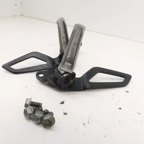 Suzuki DRZ400S - Stock Passenger Foot Peg Set w/ Brackets - 2006 DRZ 400 OEM