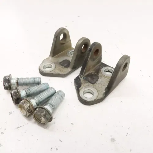 Suzuki RM-Z250 - Stock Foot Peg Mounts Brackets Set Hardware - 2007 RMZ 250 OEM