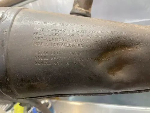 1983 1984 1985 Kawasaki KDX200 Exhaust Pipe