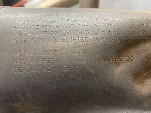 1983 1984 1985 Kawasaki KDX200 Exhaust Pipe