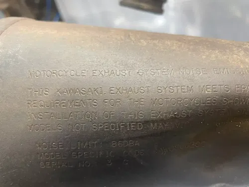 1983 1984 1985 Kawasaki KDX200 Exhaust Pipe