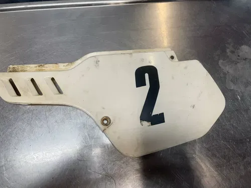 1990 Kawasaki KDX200 White Plastic Side Panel Cover Left KDX 200 LS