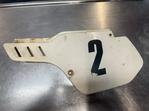 1990 Kawasaki KDX200 White Plastic Side Panel Cover Left KDX 200 LS