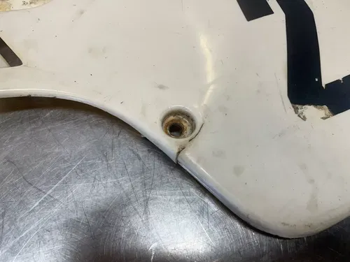 1990 Kawasaki KDX200 White Plastic Side Panel Cover Left KDX 200 LS